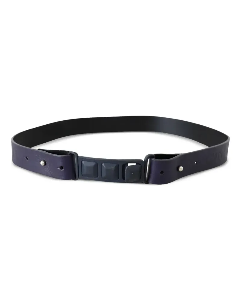 CoSTUME NATIONAL logo-embossed leather belt - Schwarz Schwarz