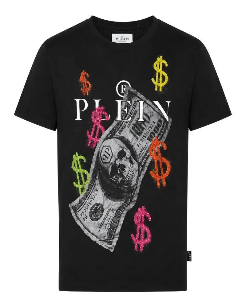 Philipp Plein Plein Dollars T-Shirt aus Jersey - Schwarz Schwarz