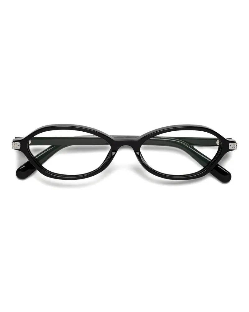 Maison Margiela Brille mit ovalem Gestell - Schwarz Schwarz
