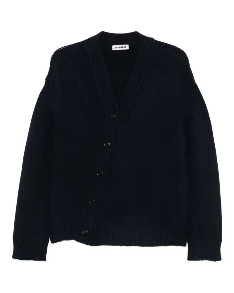 Jil Sander Asymmetrischer Cardigan - Blau Blau