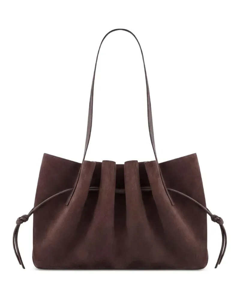 YUZEFI Scallop pleated shoulder bag - Braun Braun