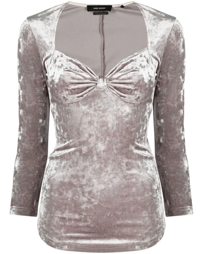Isabel Marant Gubaia Samtoberteil - Grau Grau