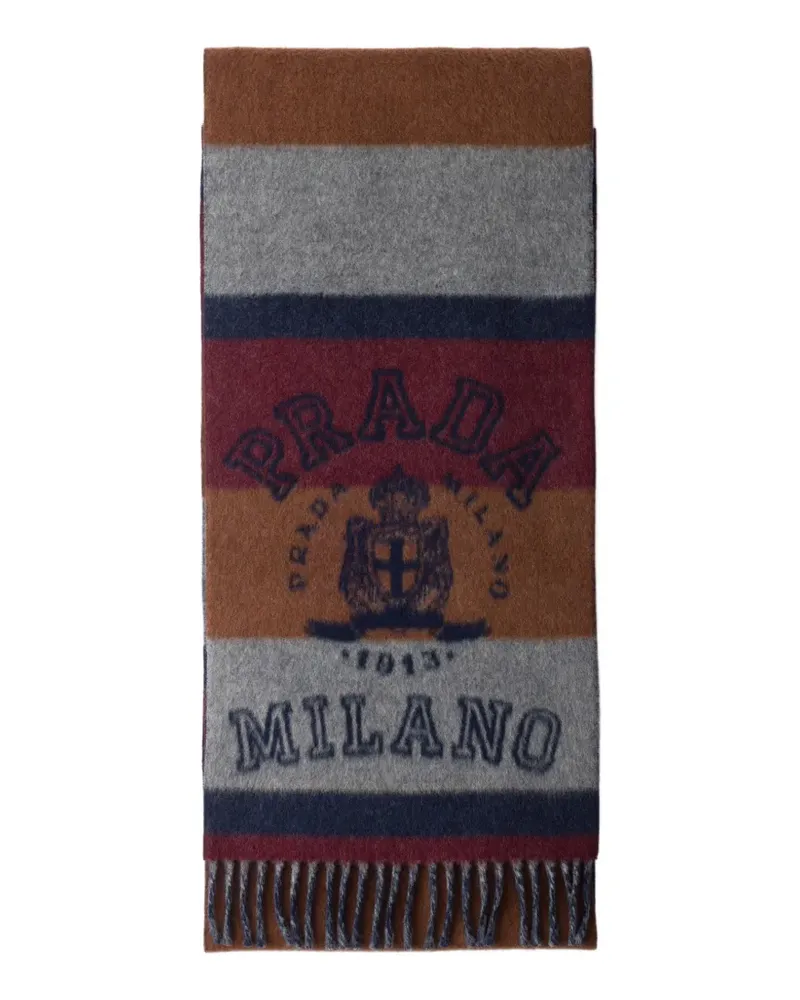 Prada Strickschal aus Wolle und Kaschmir - Blau Blau