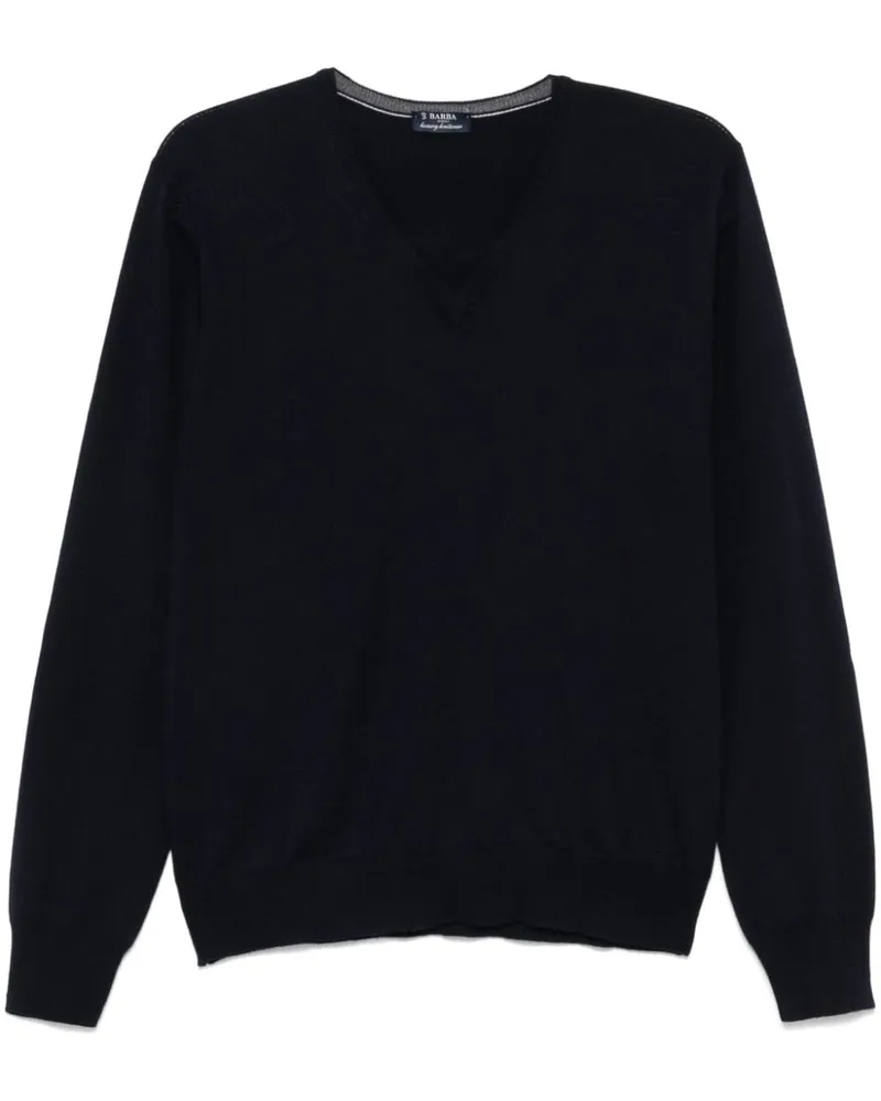BARBA Pullover aus Schurwolle - Blau Blau