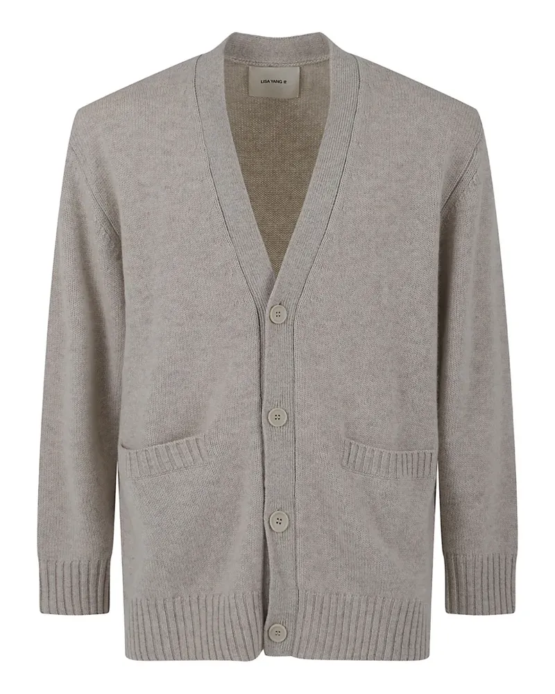Lisa Yang Geknöpfter Cardigan mit Taschen - Nude Nude