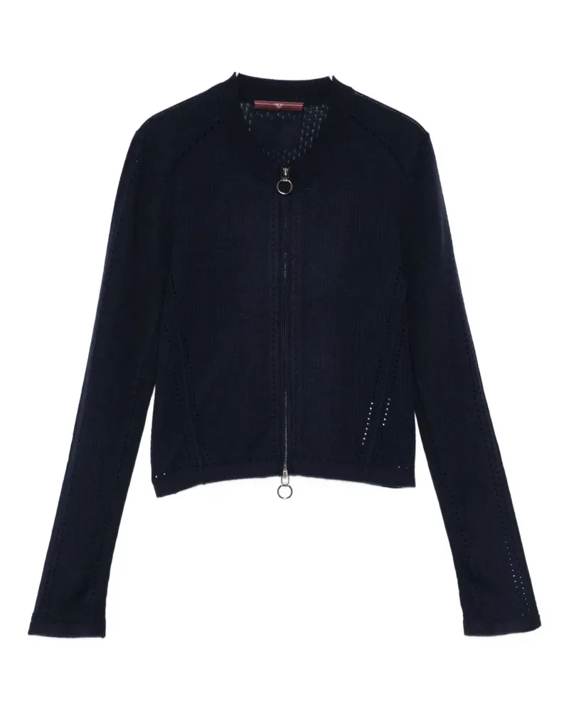 HIGH zip-up fitted jacket - Blau Blau