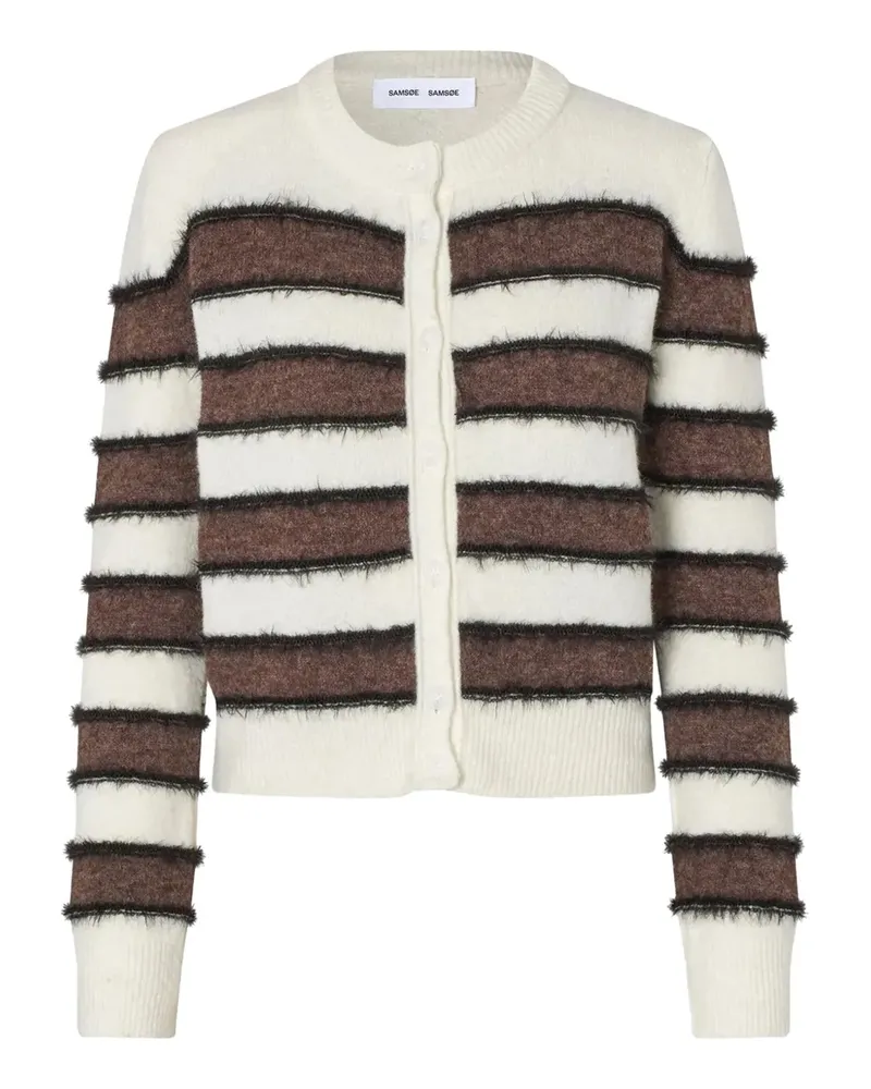 Samsøe & Samsøe striped cardigan - Nude Nude