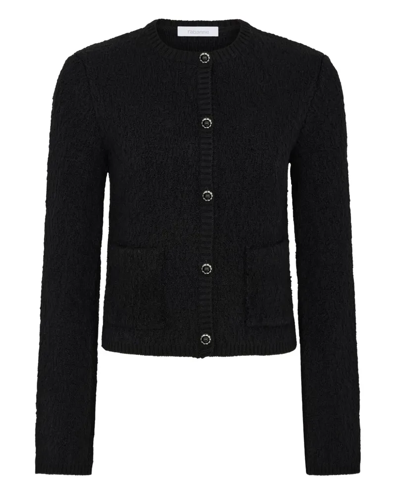 Paco Rabanne Texturierter Cardigan - Schwarz Schwarz