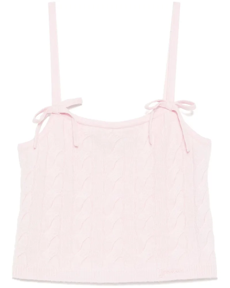 Ganni Tanktop mit Schleifendetail - Rosa Rosa