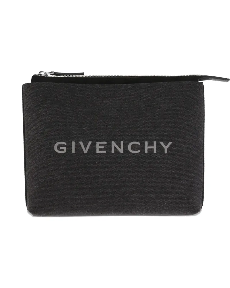 Givenchy Clutch mit Logo - Schwarz Schwarz