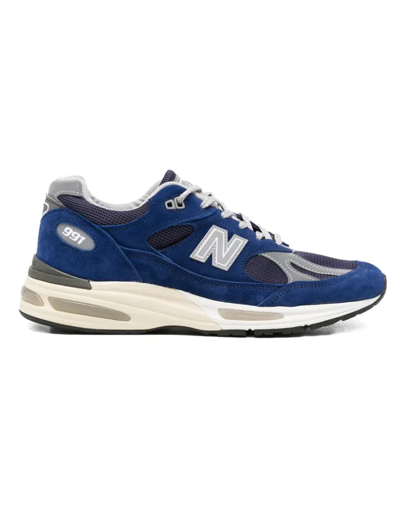 New Balance 991v2 suede-panelled sneakers - Blau Blau