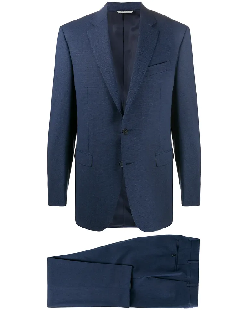 Canali Anzug mit Mikro-Karomuster - Blau Blau