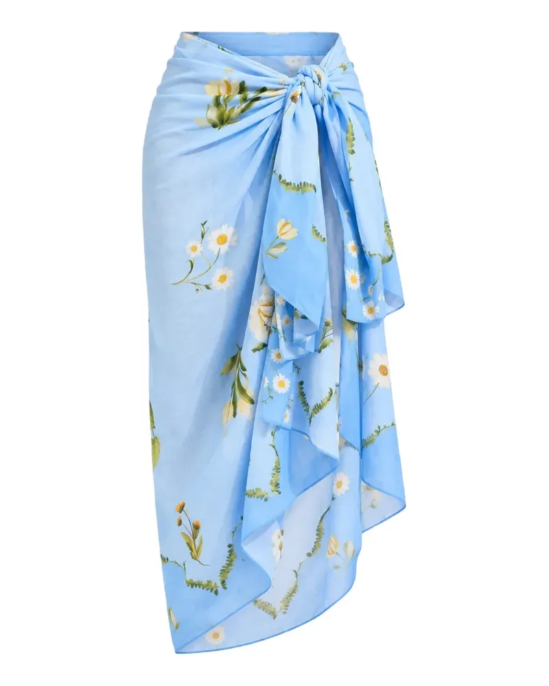 Seafolly Australia Wickelsarong mit Blumenprint - Blau Blau