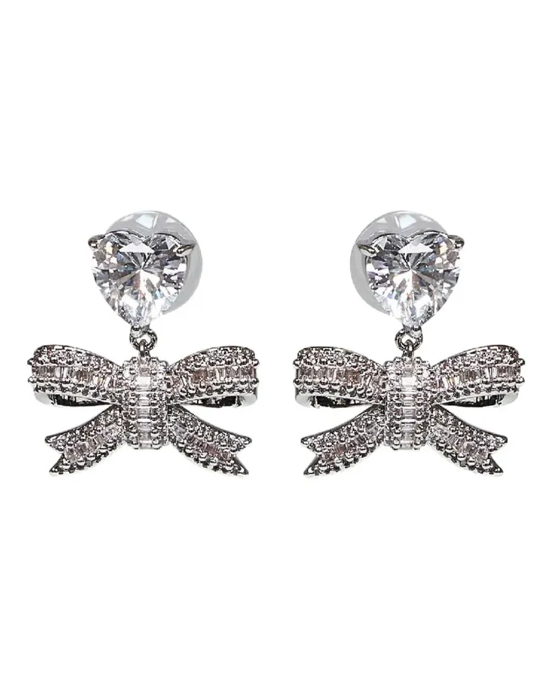Self-Portrait heart-shaped earrings - Silber Silber