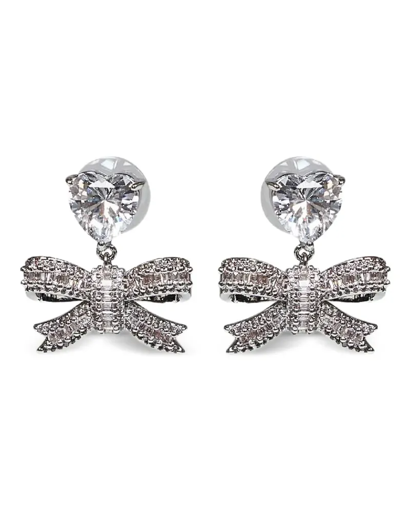 Self-Portrait heart-shaped earrings - Silber Silber