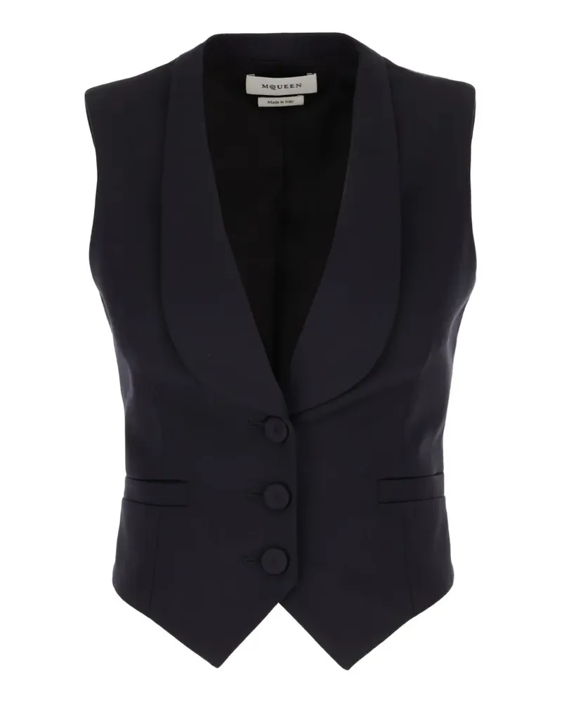 Alexander McQueen buttoned vest - Blau Blau