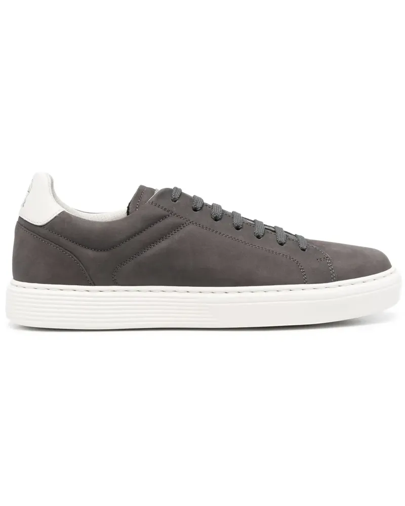 Brunello Cucinelli Sneakers aus Nubukleder - Grau Grau