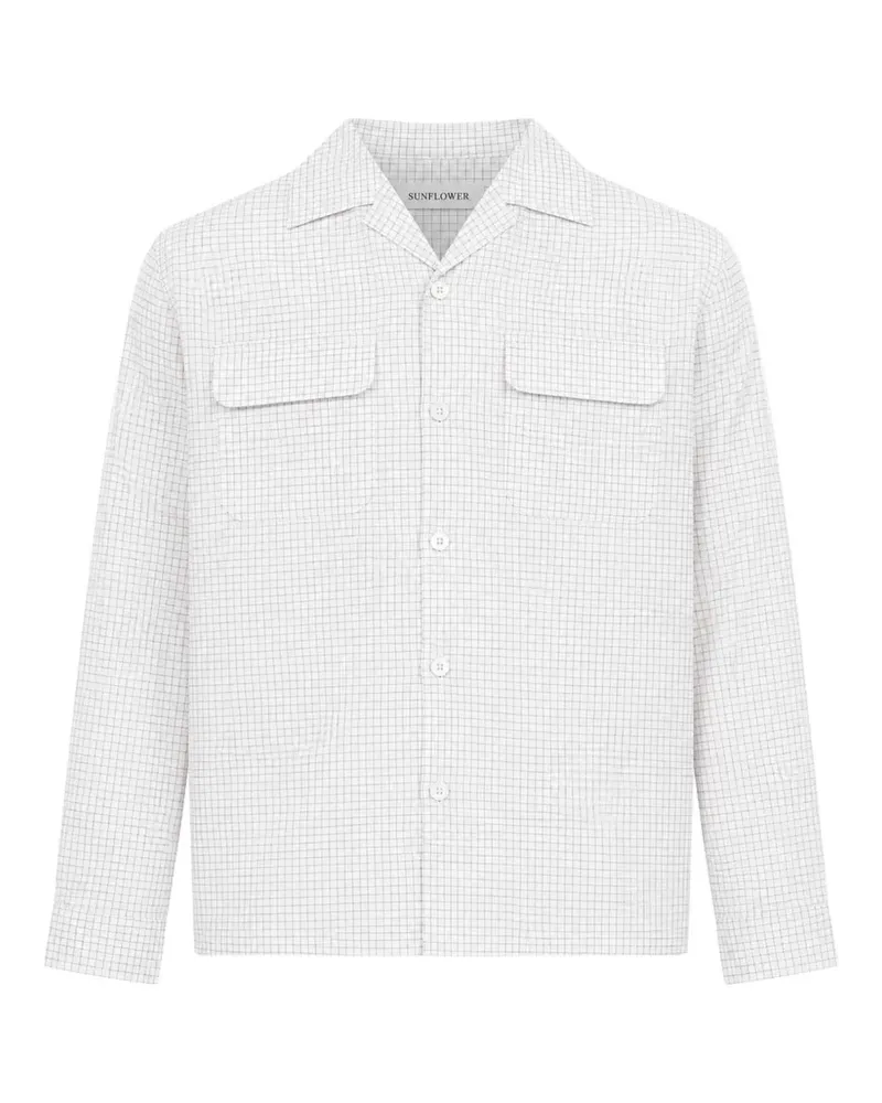 Sunflower check-pattern flap-pocket shirt - Nude Nude