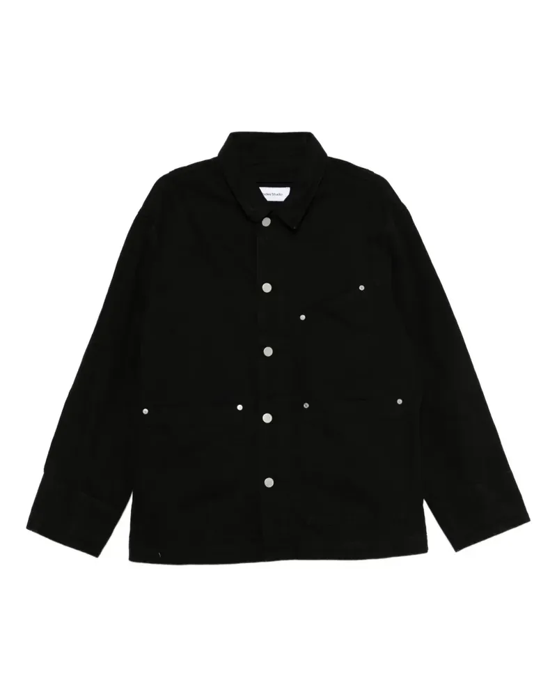 Études Studio Twill-Jacke mit Knopfverschluss - Schwarz Schwarz