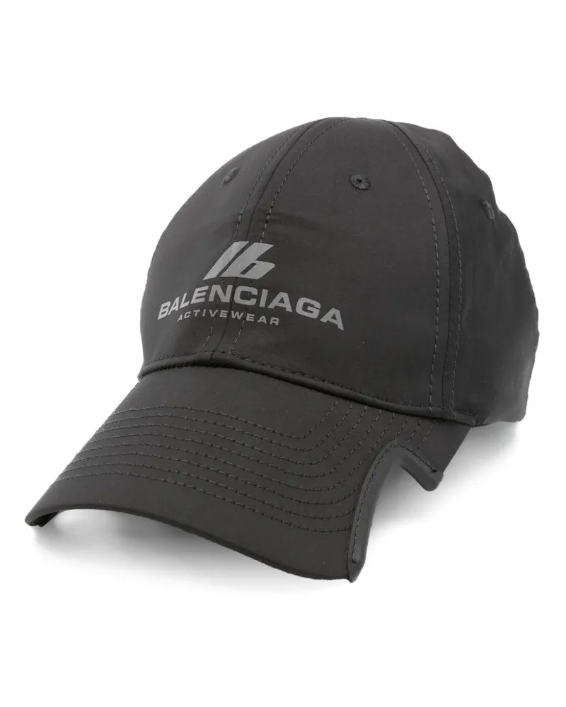 Balenciaga Baseballkappe mit Logo-Print - Schwarz Schwarz