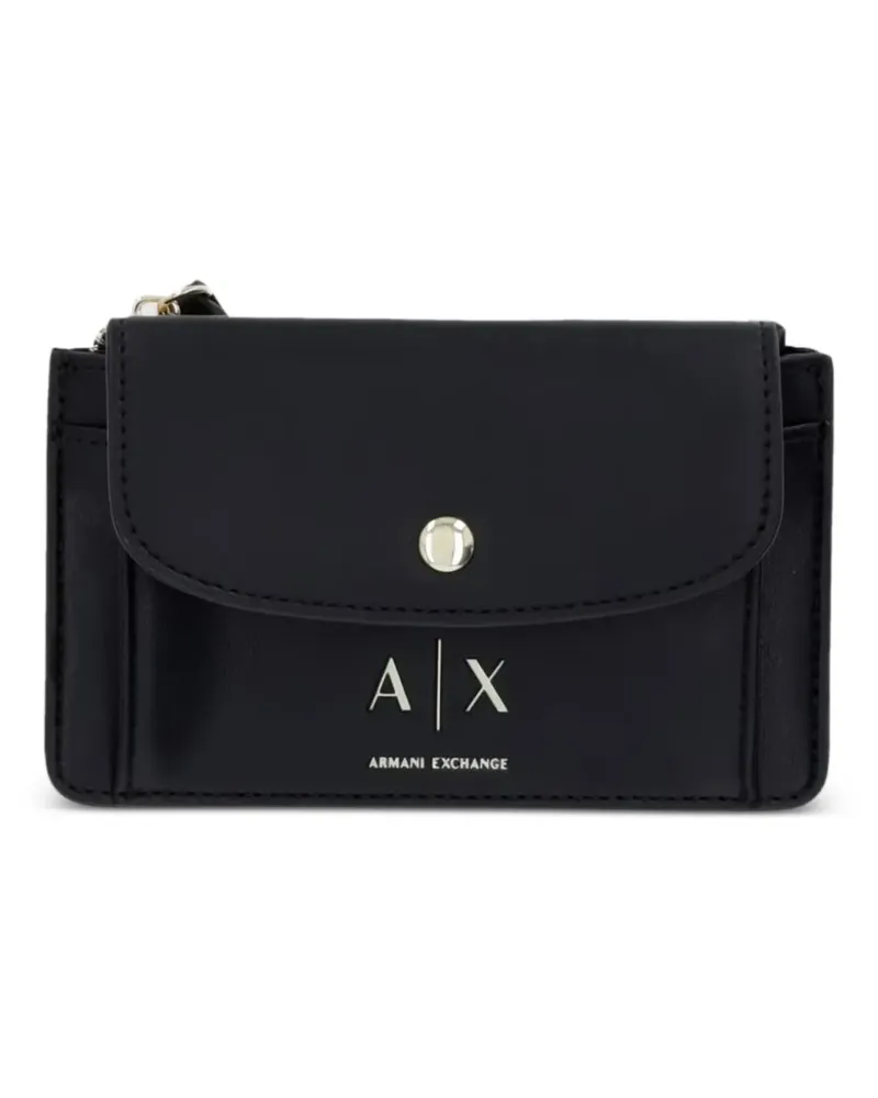 Armani Exchange logo-print wallet - Schwarz Schwarz