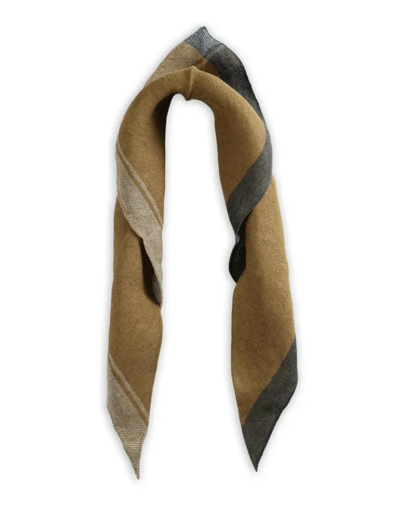 Margaret Howell striped-edge scarf - Nude Nude