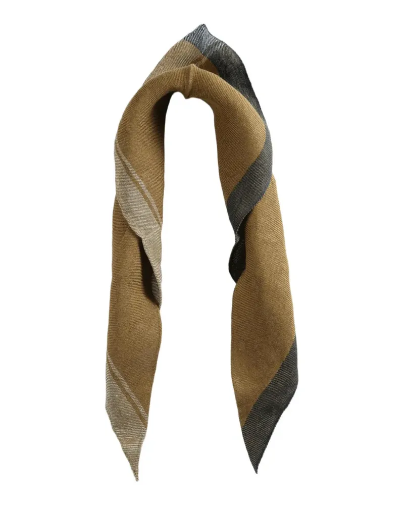 Margaret Howell striped-edge scarf - Nude Nude