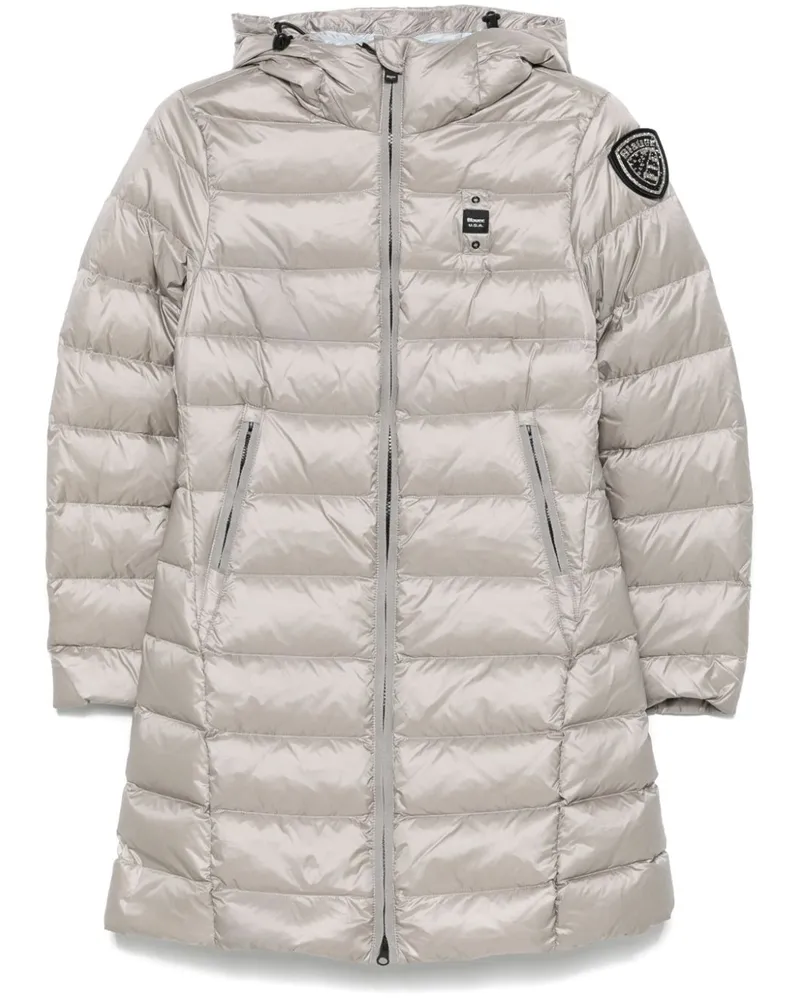 Blauer Agnes Mantel - Grau Grau
