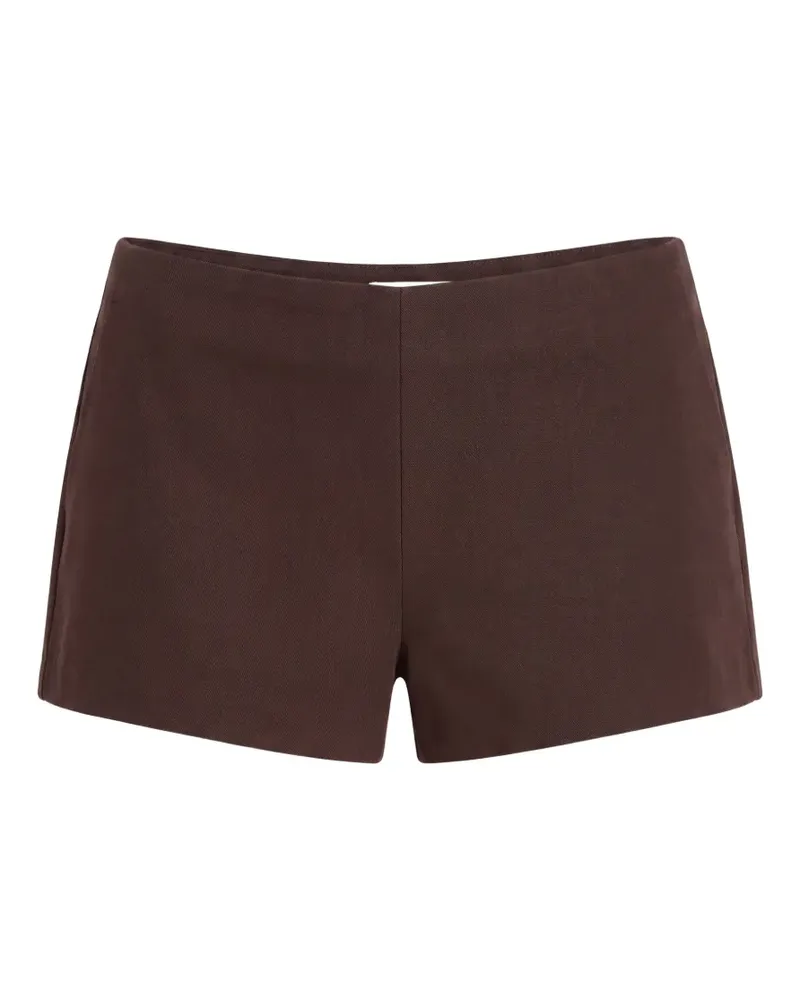 Reformation June Shorts mit tiefem Bund - Braun Braun