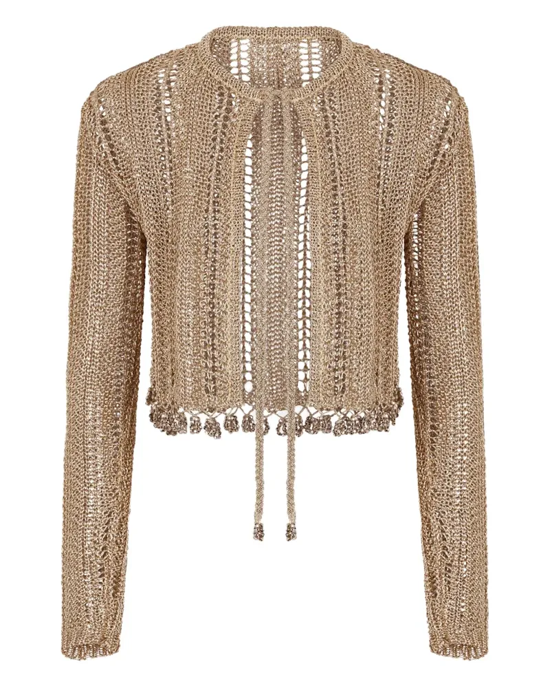 Paco Rabanne Gehäkelter Cardigan - Gold Gold