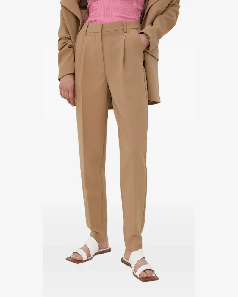 BRUUNS BAZAAR Hose mit Bundfalten - Braun Braun