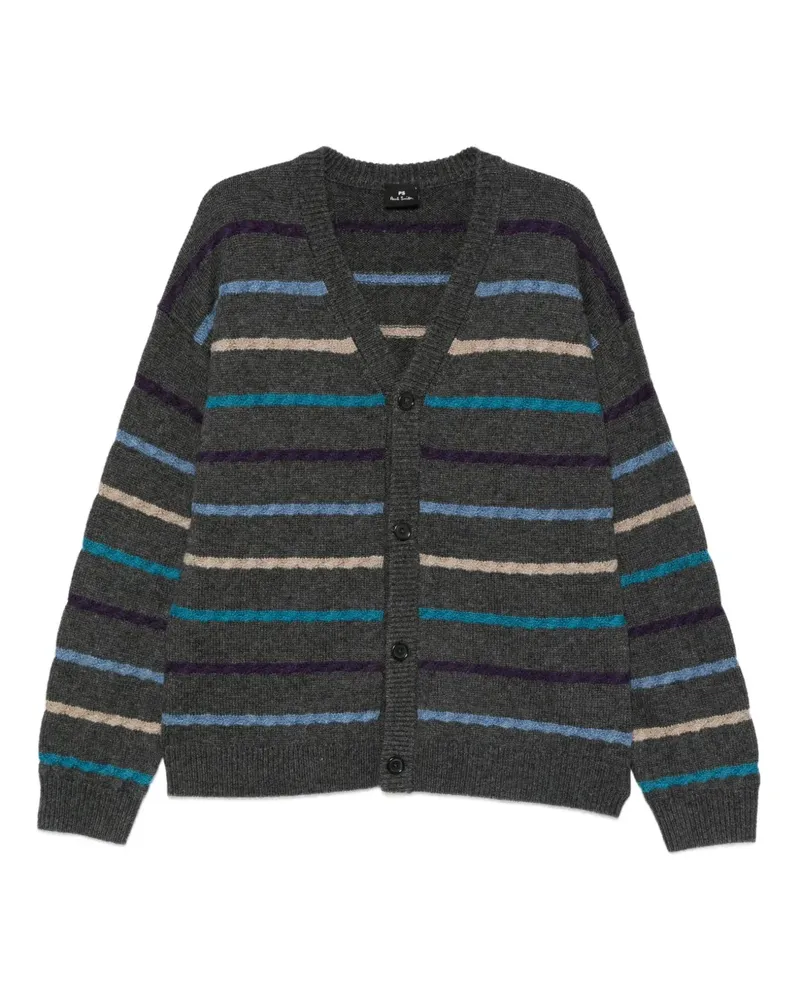 Paul Smith Gestreifter Cardigan - Schwarz Schwarz