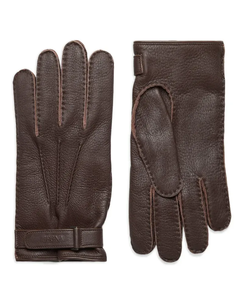 Ermenegildo Zegna Handschuhe aus Peccary-Leder - Braun Braun