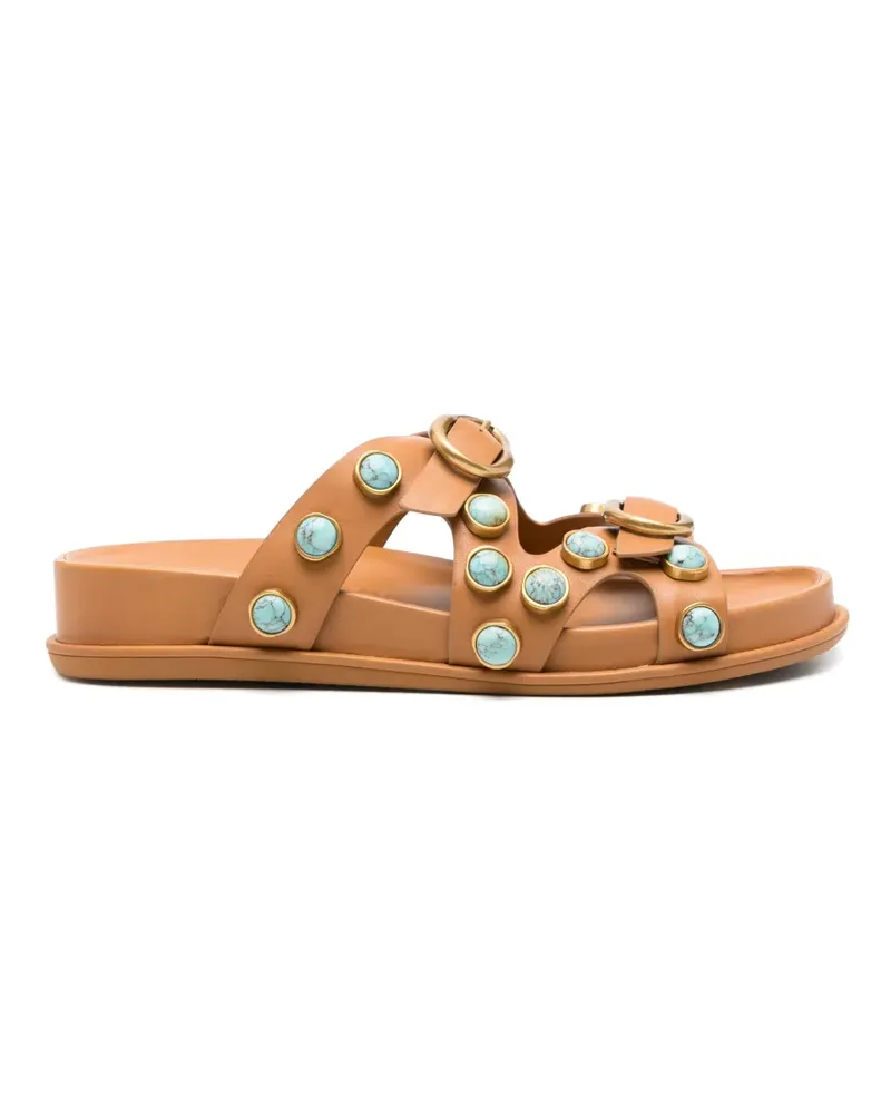 Cult Gaia Blair buckle embellished sandals - Braun Braun