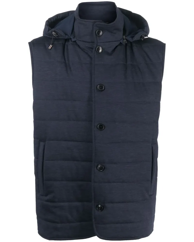 Manzoni 24 Gefütterte Kapuzenweste - Blau Blau