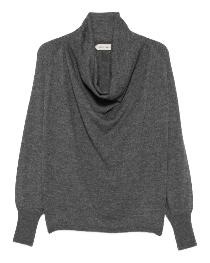 Alberta Ferretti Pullover mit drapierten Kragen - Grau Grau