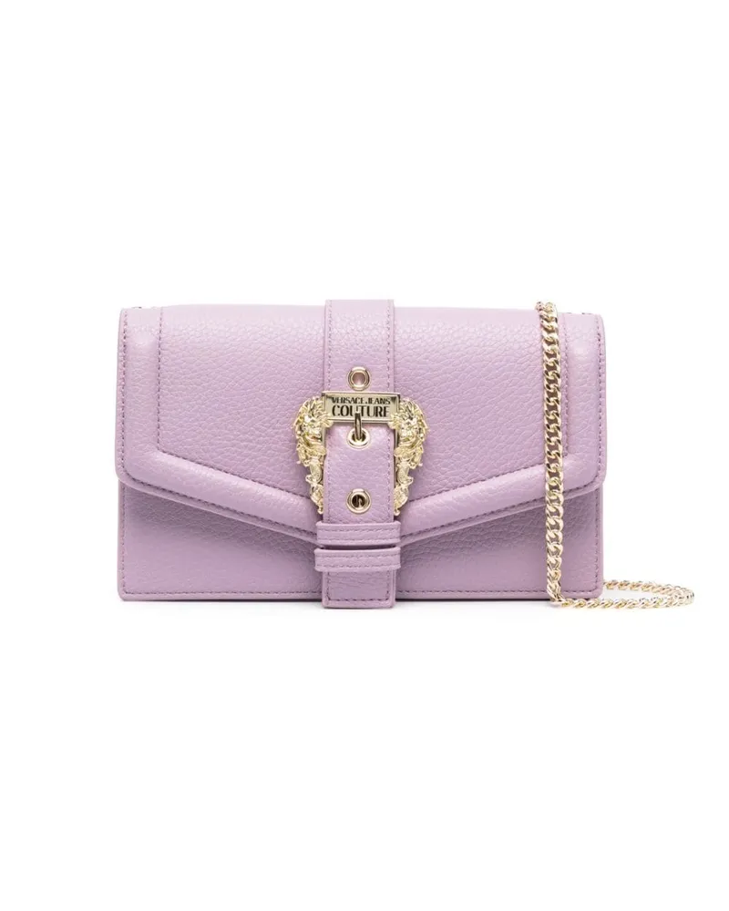 Versace Jeans Umhängetasche mit Logo-Schnalle - Violett Violett