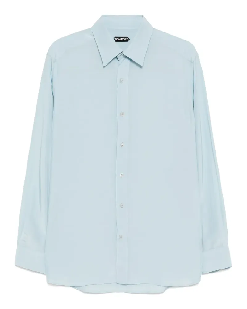 Tom Ford Hemd aus Seide - Blau Blau
