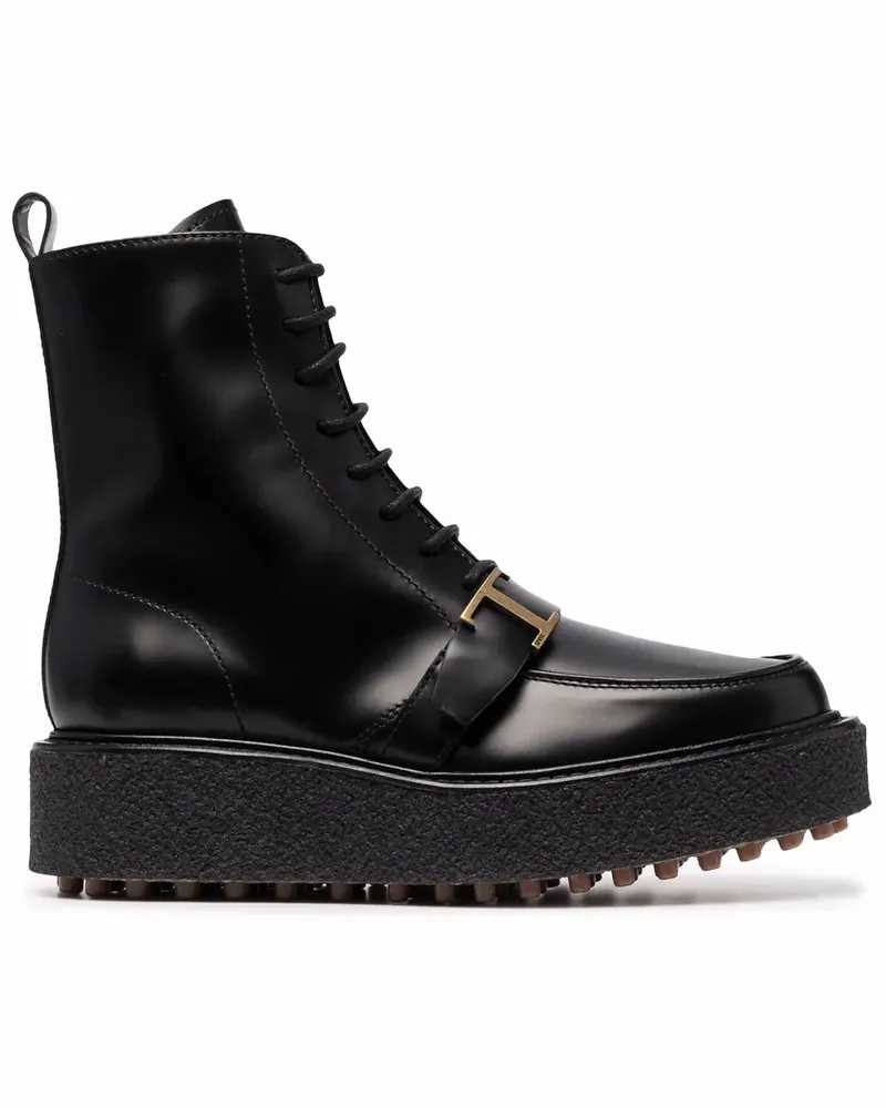 TOD'S Stiefeletten mit Schnalle - Schwarz Schwarz