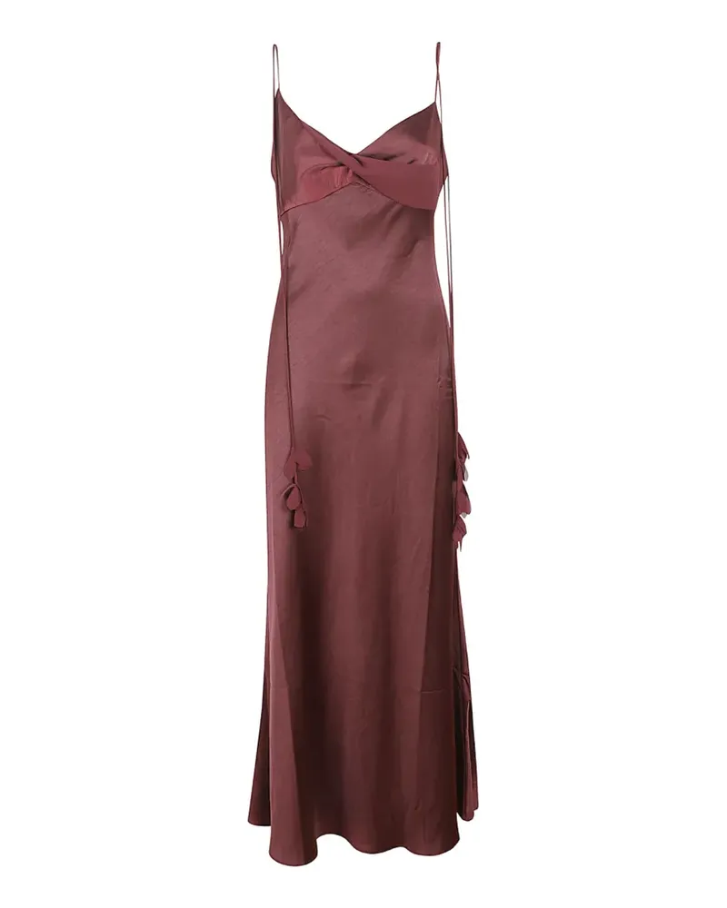 Self-Portrait twisted floral-detail midi dress - Rot Rot