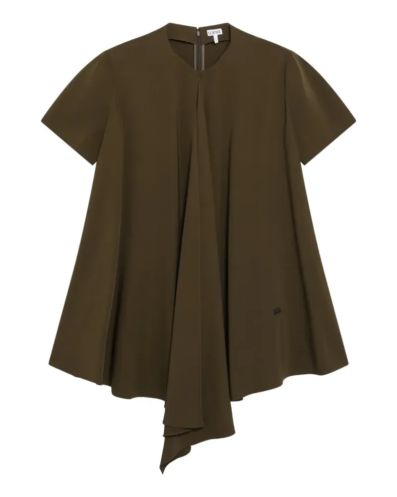 Loewe draped trapeze mini dress - Grün Grün