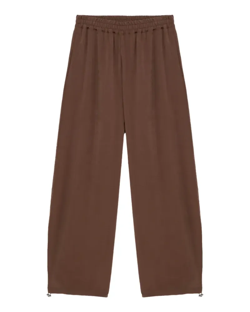 Alpha Studio elasticated waistband trousers - Braun Braun