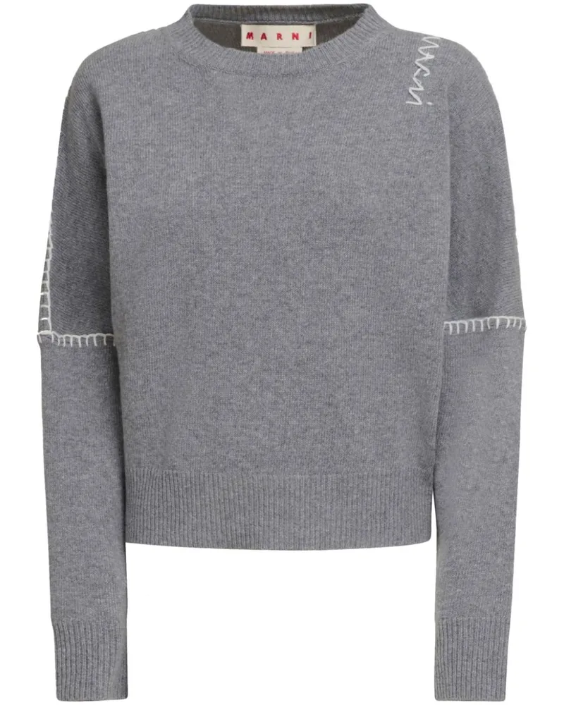 Marni Pullover mit Überwendlingsstich-Nähten - Grau Grau