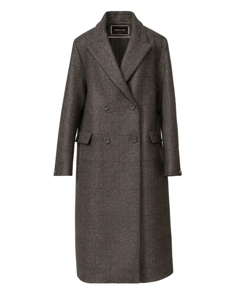 Fabiana Filippi checked double-breasted coat - Grau Grau