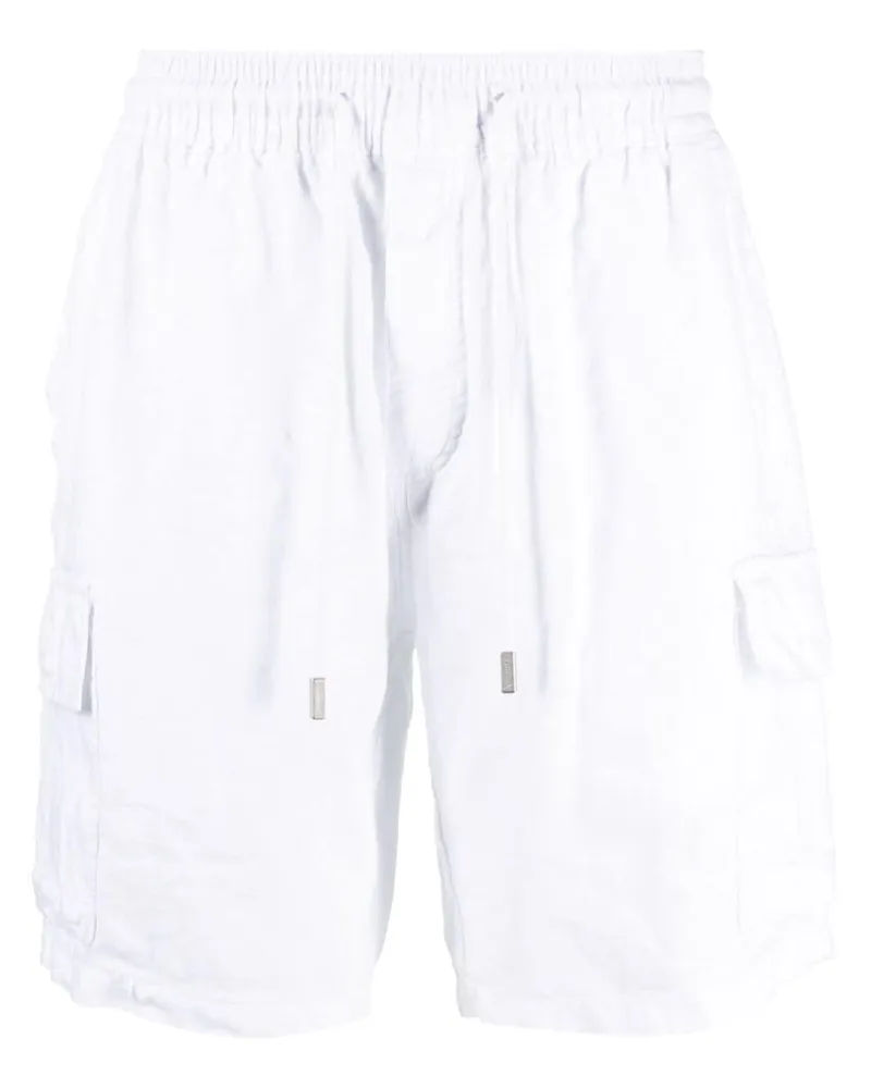 Vilebrequin Leinenshorts mit Logo-Patch - Weiß Weiß