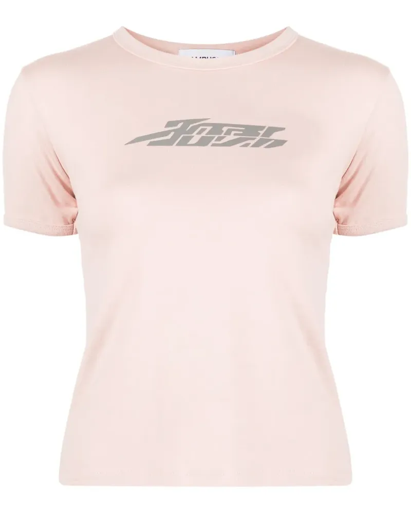 AMBUSH T-Shirt mit beflocktem Logo - Rosa Rosa