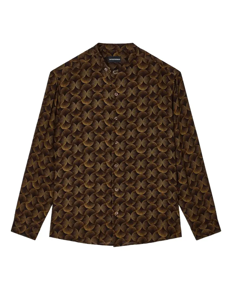 Emporio Armani geometric-pattern shirt - Braun Braun