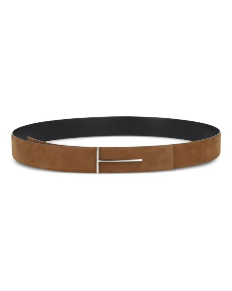 Tom Ford Nubuck Slim T reversible belt - Braun Braun
