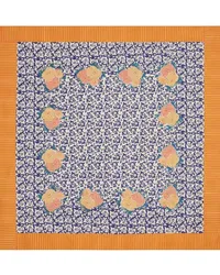 Lisa Corti Arabesque Corolla Tischdecke (220x220cm Orange