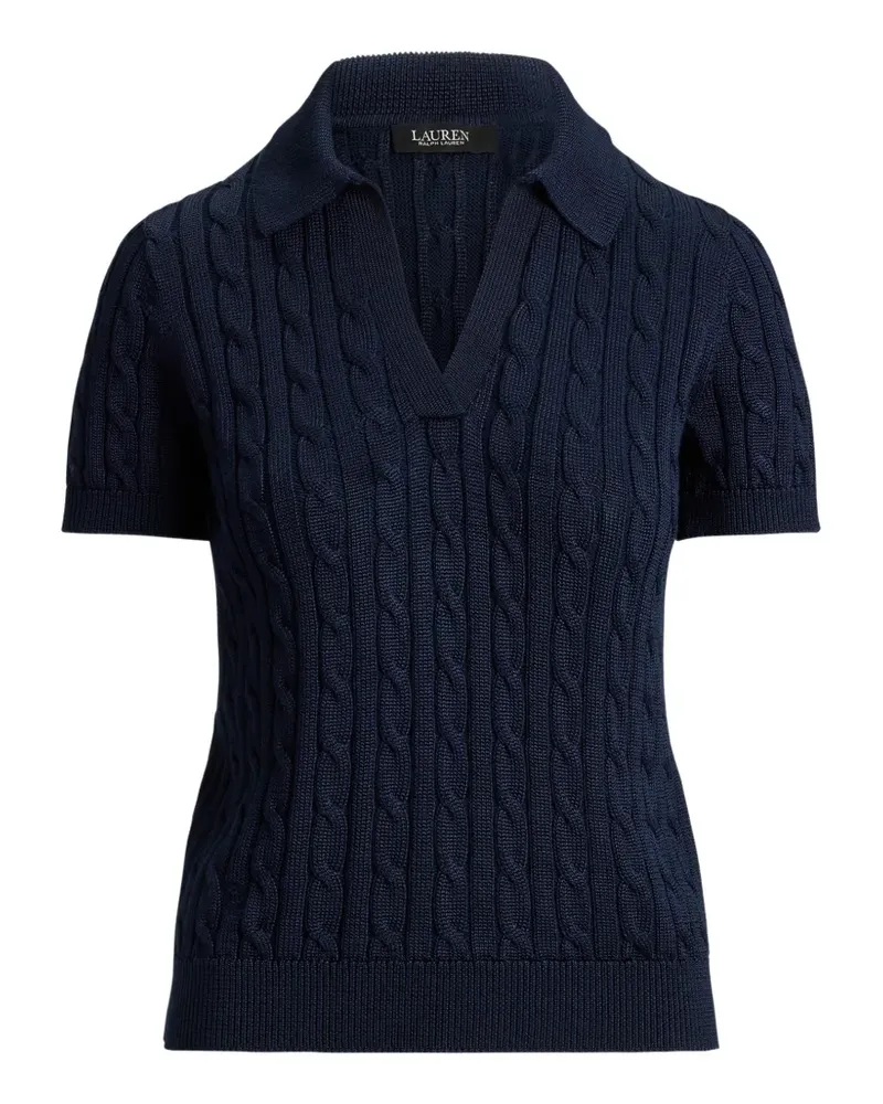 Ralph Lauren T-Shirt mit Zopfmuster - Blau Blau